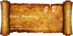 Gehl Ruperta névjegykártya